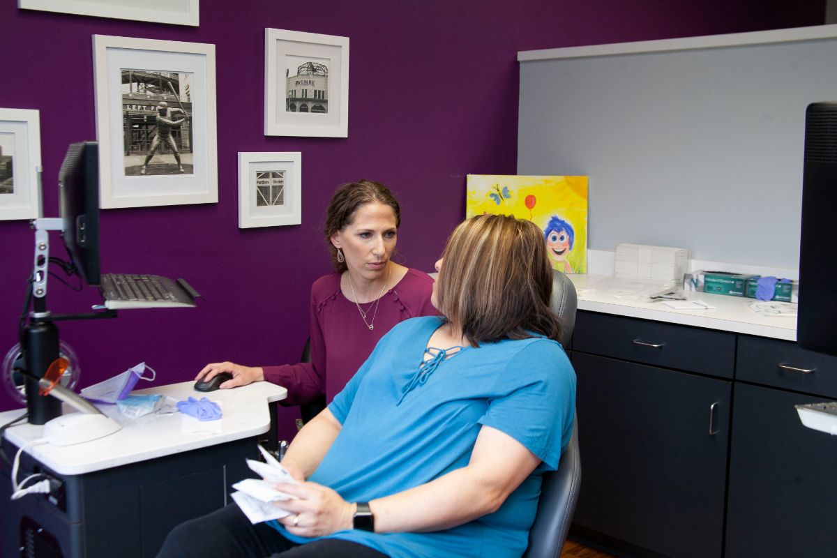 Dr. Rhoads with patient